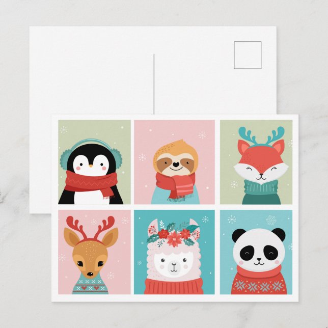 Cartão Postal Cartão-postal de Natal bonito (Frente/Verso)