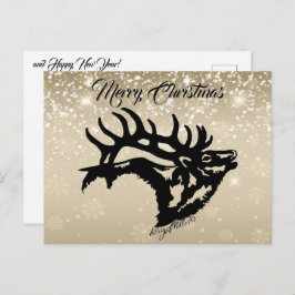 Cartão Postal Cartão-postal de Natal Bull Elk