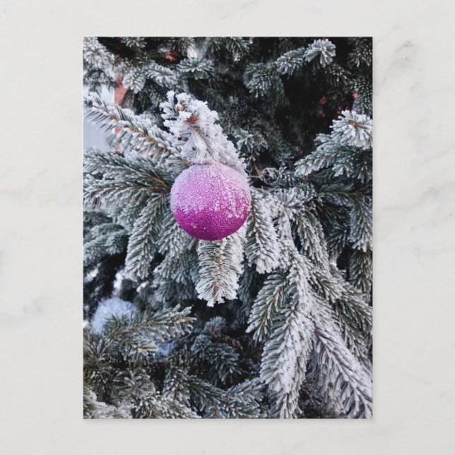 Cartão Postal Cartão-postal de Natal com árvore de Natal e brinq (Frente)