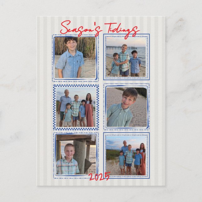 Cartão Postal Cartão-postal de Natal Costeiro de Tidings da temp (Frente)