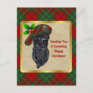 Cartão Postal Cartão-postal de Natal Cumming Clan e Tartan