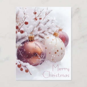 Cartão Postal Cartão-postal de Natal festivo e elegante