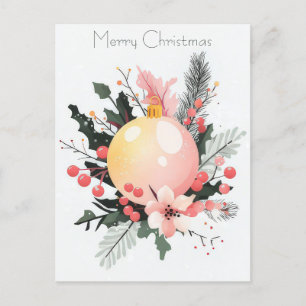 Cartão Postal Cartão-postal de Natal festivo e elegante