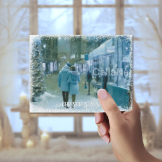 Cartão Postal Cartão-postal de Natal Mágico Blue Spruce