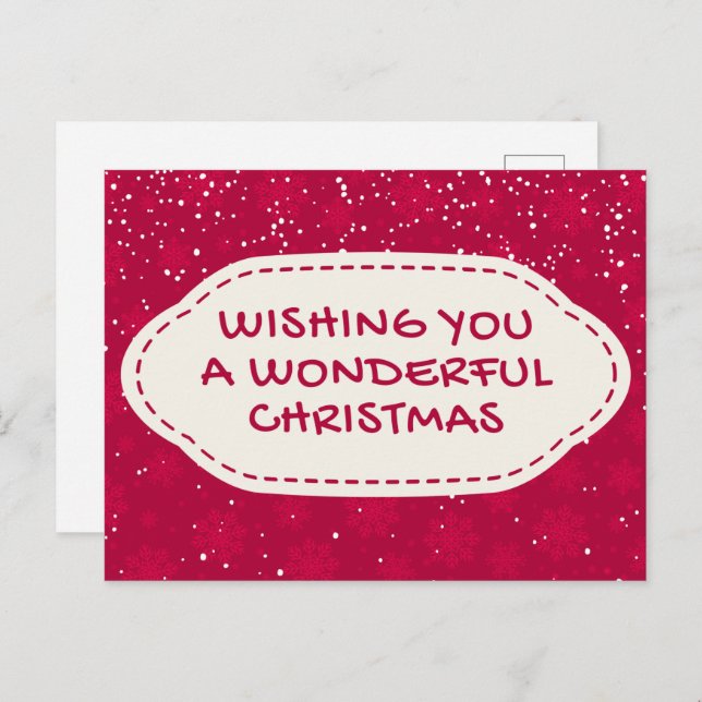 Cartão Postal Cartão-postal de Natal maravilhoso (Frente/Verso)