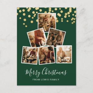 Cartão Postal Cartão-postal de Natal Moderno Verde