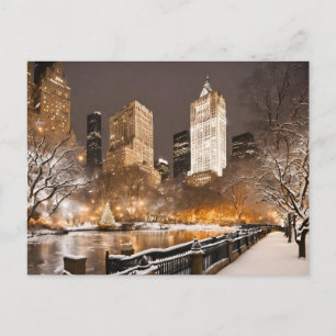 Cartão Postal Cartão-postal de Natal Nova Iorque NYC Snowy