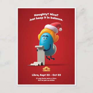 Cartão Postal Cartão-postal de Natal para Libra