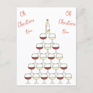 Cartão Postal Cartão-postal de Natal para o vinho