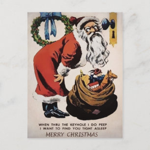 Cartão Postal Cartão-postal de Natal para Papais noeis de Vinta