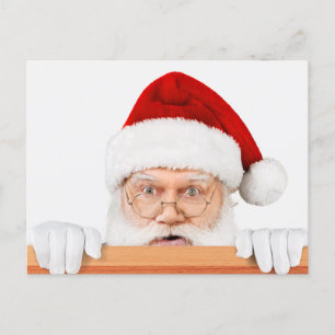 Cartão Postal Cartão-postal de Natal para Papais noeis engraçado