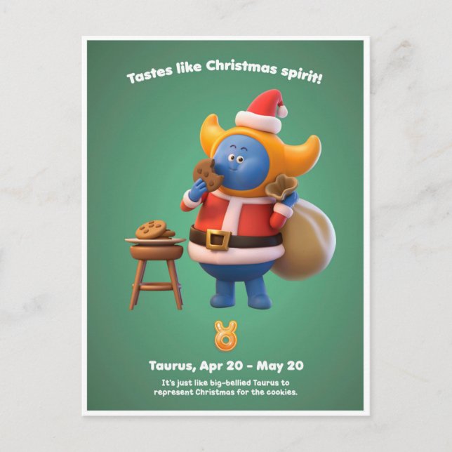 Cartão Postal Cartão-postal de Natal para Taurus (Frente)