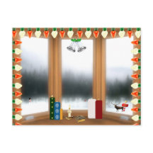 Cartão-postal de Natal Santa