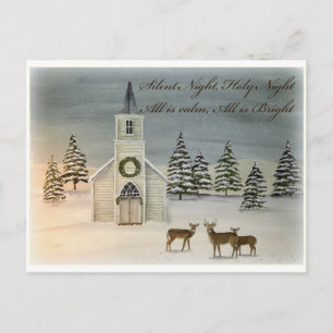 Cartão Postal Cartão-postal de Natal Silencioso da Noite