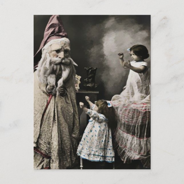 Cartão Postal Cartão-postal de Natal Vintage Creepy (Frente)