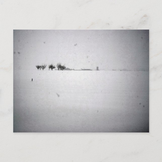 Cartão Postal Cartão-postal de neve mínimo (Frente)