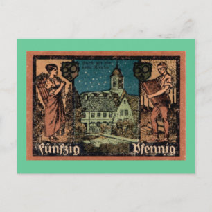 Cartão Postal Cartão-postal de Nota de Pfennig do posto WW1Germ