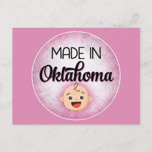 Cartão Postal Cartão-postal de Nova Menina Cor-de-Rosa de Oklaho