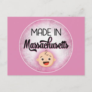 Cartão Postal Cartão-postal de Nova Menina Rosa de Massachusett