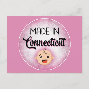 Cartão Postal Cartão-postal de Nova Menina Rosa Engraçado Conn