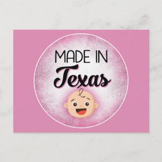 Cartão Postal Cartão-postal de Nova Menina Rosa, Engraçado, Texa