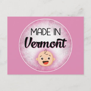 Cartão Postal Cartão-postal de Nova Menina Rosa Vermont Baby En