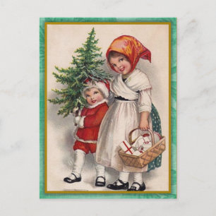 Cartão Postal Cartão-postal de Oferta para Crianças de Árvore na