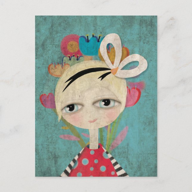 Cartão Postal Cartão-postal de Olhos Azuis Loiros (Frente)