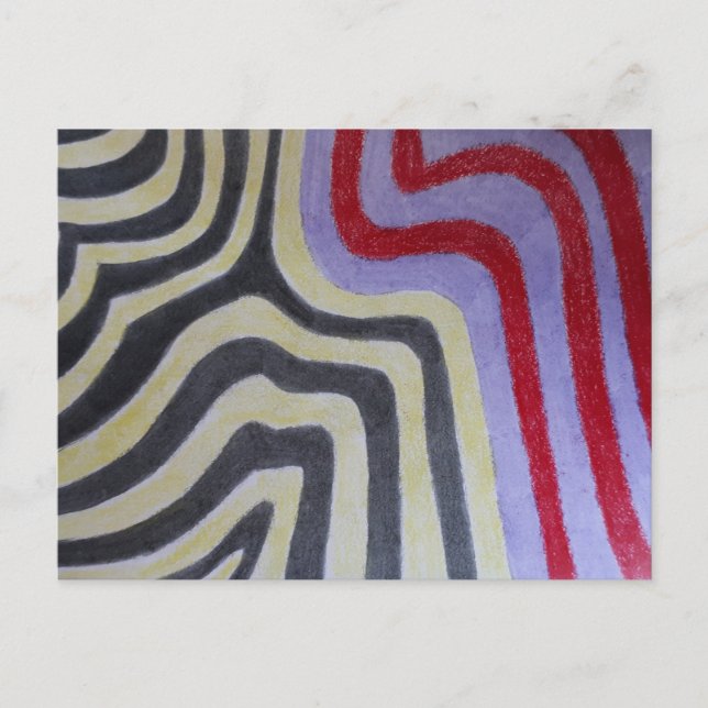 Cartão Postal Cartão-postal de ondas coloridas (Frente)