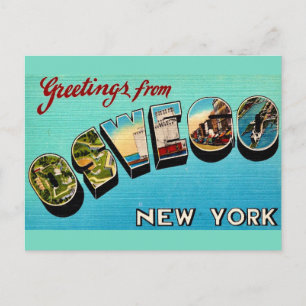 Cartão Postal Cartão-postal de Oswego NY Antigo