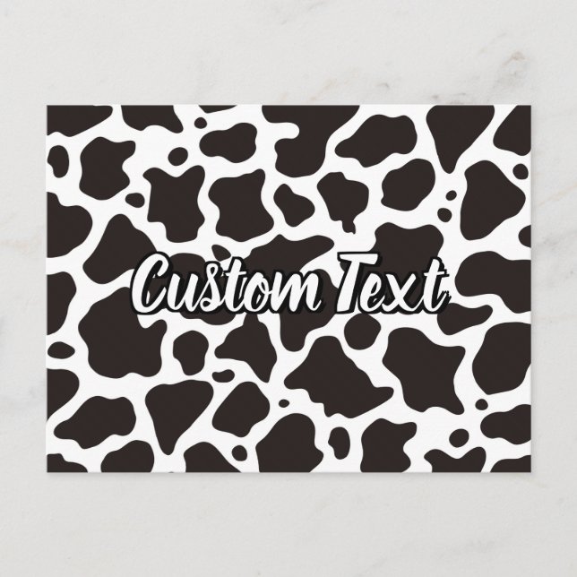 Cartão Postal Cartão-postal de Padrão de Vaca (Frente)