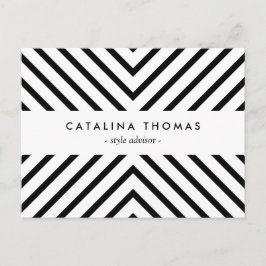 Cartão Postal Cartão-postal de padrão preto e branco do método r