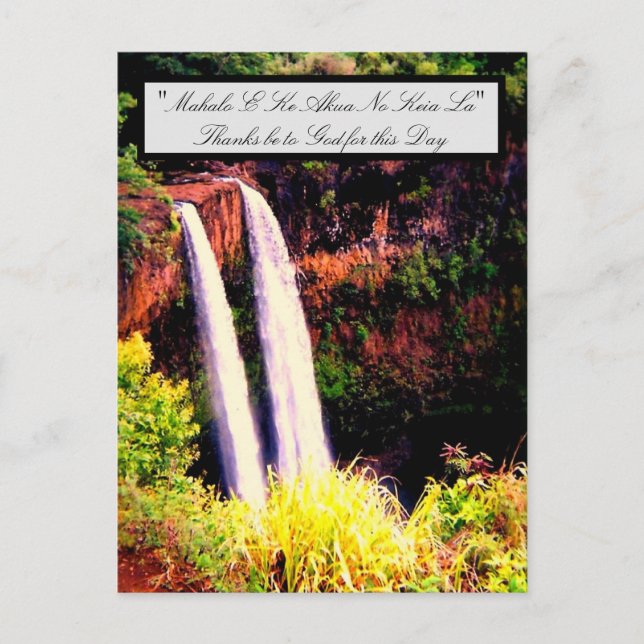 Cartão Postal Cartão-postal de Palavras e Cotações Havaianas (Frente)