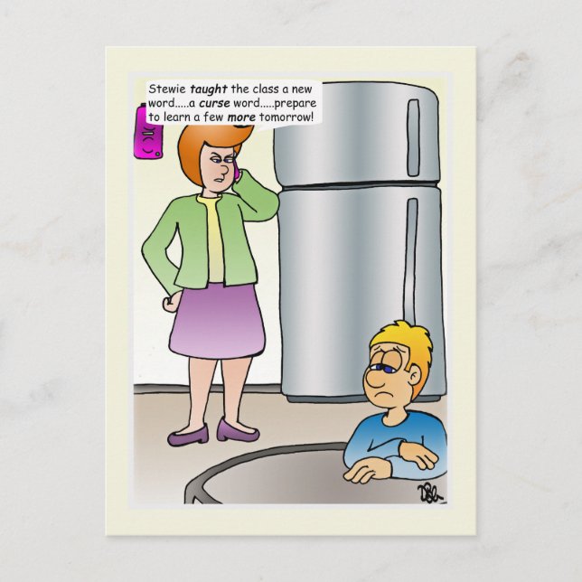 Cartão Postal Cartão-postal de palavras malvadas (Frente)