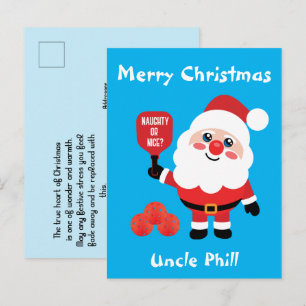 Cartão Postal Cartão-postal de Papais noeis 🎅 Picleball