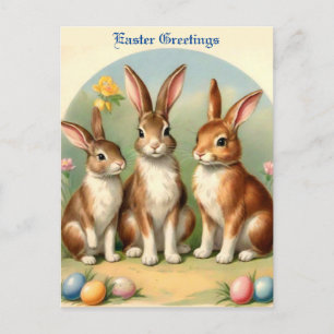 Cartão Postal Cartão-postal de Páscoa de Estilo Retroativo