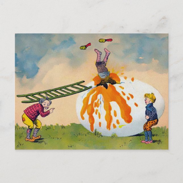 Cartão Postal Cartão-postal de Páscoa Odd Vintage (Frente)