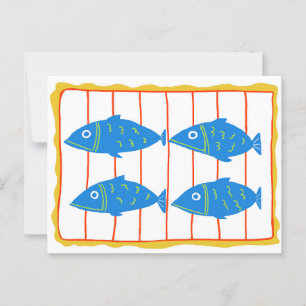 Cartão Postal Cartão-postal de peixe encharcado