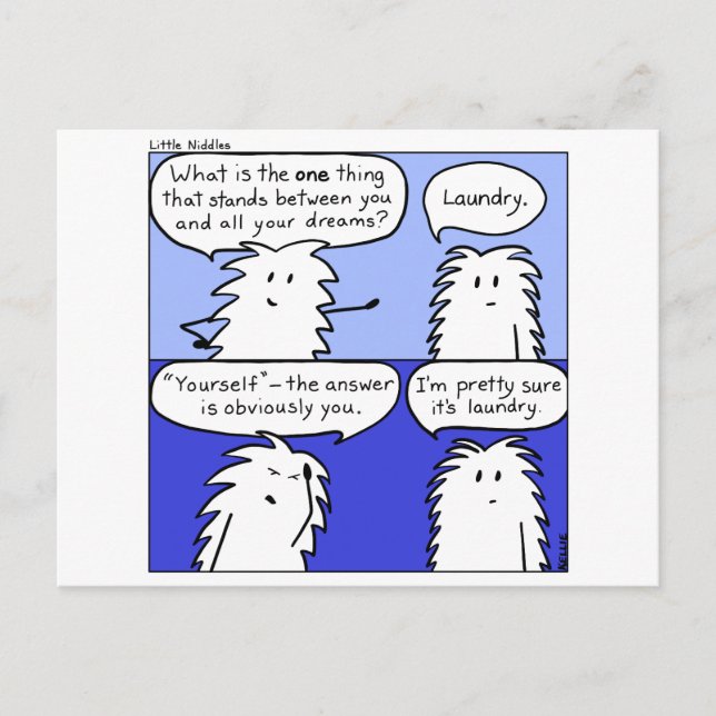 Cartão Postal Cartão-postal de Pequenos Nídles para Lavagem (Frente)