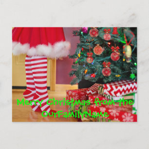 Cartão Postal Cartão-postal de personalização da árvore de Natal