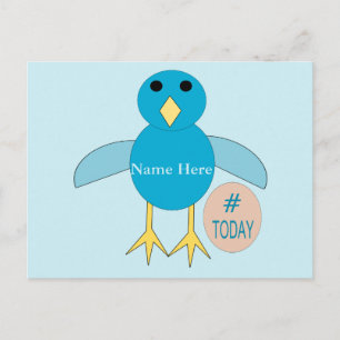Cartão Postal Cartão-postal de Pintinho Blue Birthday