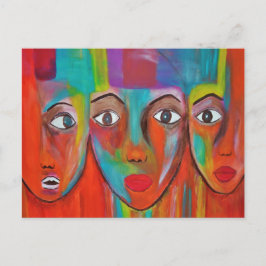 Cartão Postal Cartão-postal de pintura a óleo de mulheres africa