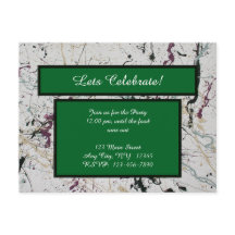 Cartão-postal de pintura abstrata colorida resping