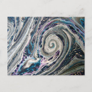 Cartão Postal Cartão-postal de pintura de Abstrato azul