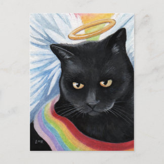Cartão Postal Cartão-postal de pintura de Angel Cat Final do Arc