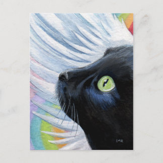 Cartão Postal Cartão-postal de pintura de Angel Cat Final do Arc