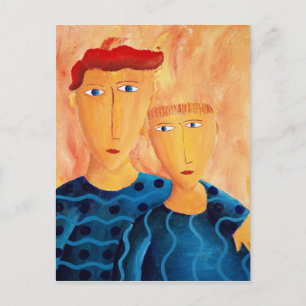 Cartão Postal Cartão-postal de pintura de arte contemporânea d