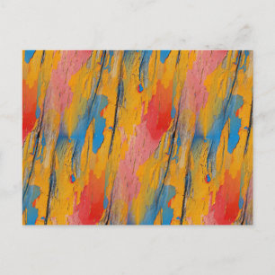 Cartão Postal Cartão-postal de pintura de cores primárias