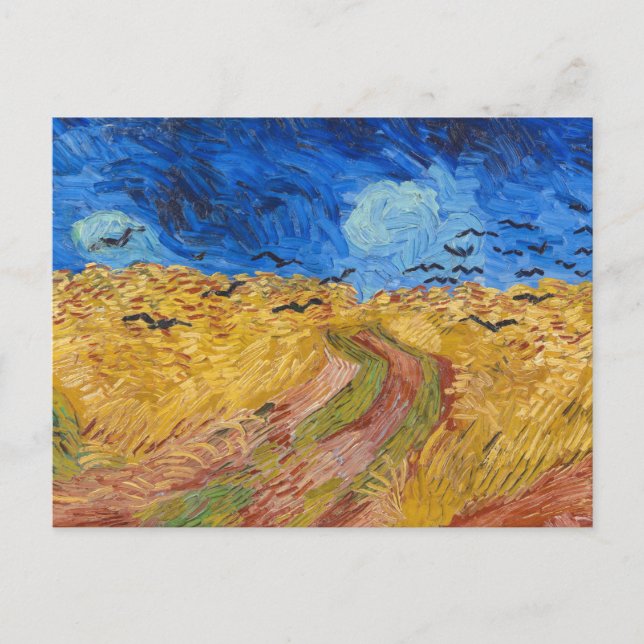 Cartão Postal Cartão-postal de Pintura Vincent van Gogh Wheatfie (Frente)
