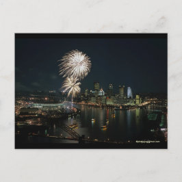 Cartão Postal Cartão-postal de Pittsburgh Luz na Noite "Um tipo"